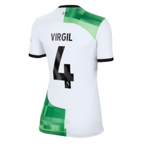 Lacne Ženy Futbalové dres Liverpool Virgil van Dijk #4 2023-24 Krátky Rukáv - Preč